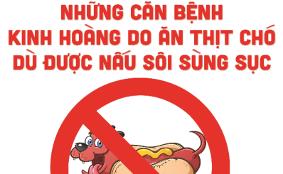 NHỮNG CĂN BỆNH KINH HOÀNG DO ĂN THỊT CHÓ DÙ ĐƯỢC NẤU SÔI SÙNG SỤC